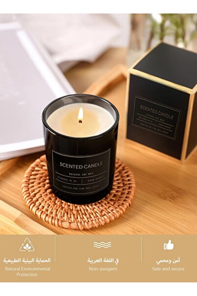 COOYA Exquisite Scented Wick Candle Gift Set, With Petal Fragrances, soy wax, Smokeless, for Relax