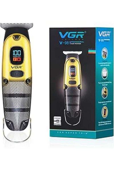 VGR V-981 Professional Hair Clipper Corded & Cordless with LED Display & Turbo Mode Function | Runti