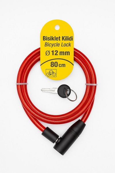 KNT Κλειδαριά σχοινιού ποδηλάτου 12x80
