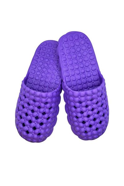 TECOS Closed-toe slippers for women, "bubble" design, size 36, purple, 23 centimeters