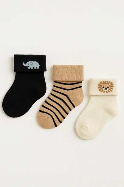 Katia&Bony Baby cute animal patterned 3-piece towel socket socks