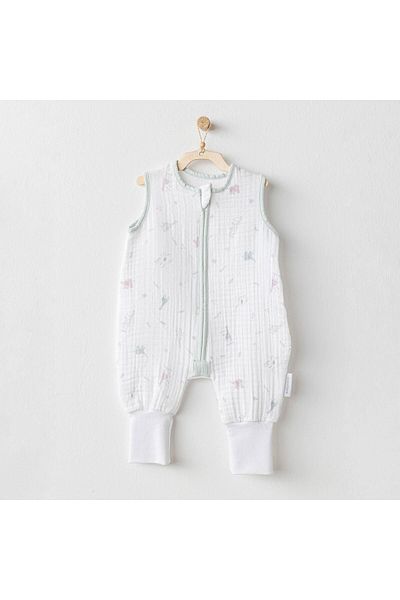 andywawa Ac25520 Love Family Muslin Jumpsuit Ecru