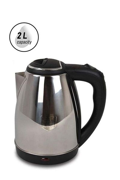 Power Plus Electric Kettle, 2 Liter Stainless Steel Tea Kettle, Coffee Pot, Water Boiler, with Auto