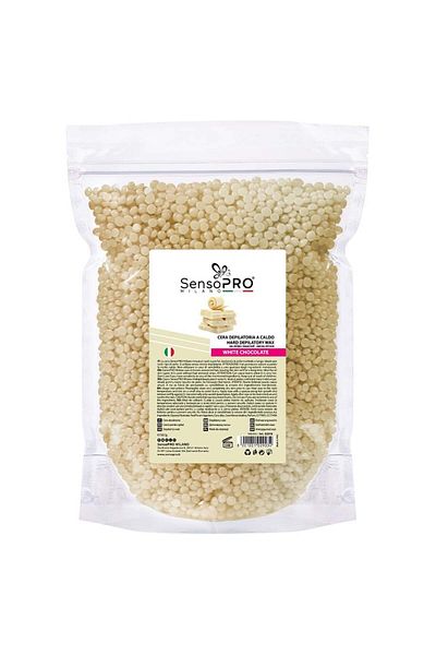SensoPRO Milano White Chocolate Elastic Depilatory Wax Granules, 500g