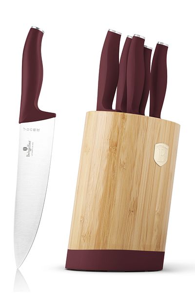 Alpina Knife set with BAMBOO stand 6 pcs Leonardo Collection