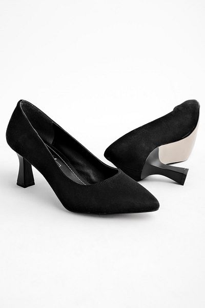 Lal Shoes & Bags Pantofi cu toc pentru femei Amber cu vârf ascuțit - negru