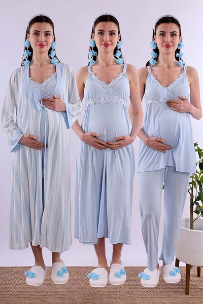 ByLohusa Effortt Blue Pregnant Maternity Set