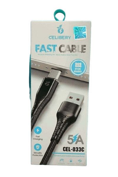 celibery USB C Cable 3A Fast Charging Cord Nylon Braided USB Type C Charger