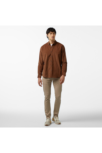 Nautica Erkek Kahverengi Classic Fit Gömlek