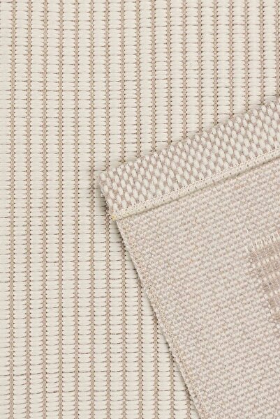 ARTLOOP Bej Sisal Modeli Yıkanabilir Kaymaz Halı Mutfak Halısı Yolluk Salon Halısı ALS 05