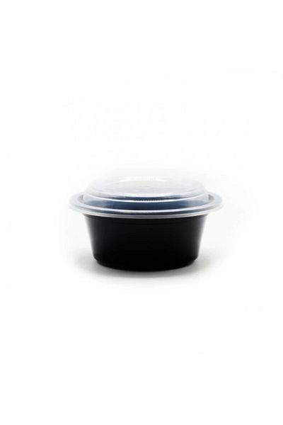 SKP Plastic Round Plastic Microwave Food Containers, 32 oz (8 ct).