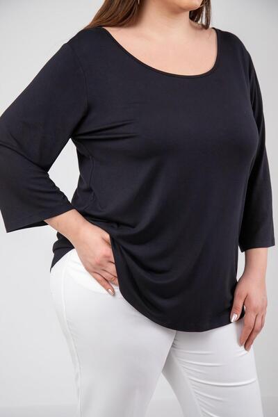 Roxxlen 1112039 Bluză pentru femei 1112039 cu detaliu pe spate, neagră