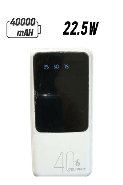 celibery Power Bank 40000 (PD 22.5W + 4 USB) with screen