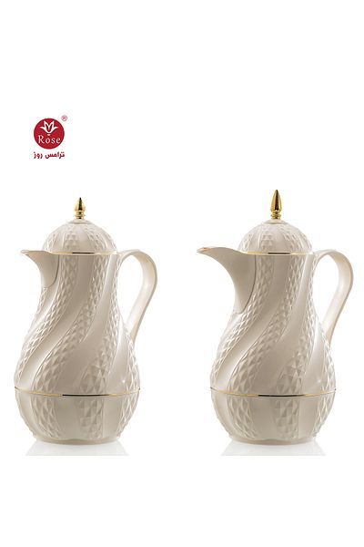 Rose RS-2424 - A distinctive patterned tea and coffee thermos set consisting of two rose thermoses, one with a capacity of one and a half liters of coffee and one and a half liters of tea.