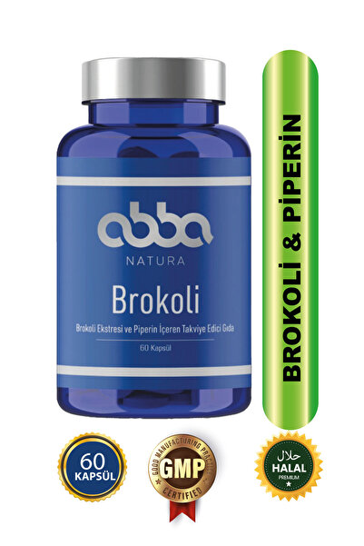 abba natura Abbanatura Brokoli 60 Kapsül Brokoli Ekstresi Ve Karabiber Ekstresi Içeren Takviye Edici Gıda