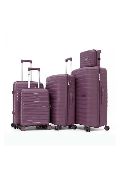 DILIXI Double Spinner Polypropylene Luggage Trolley Bags(SET OF 5 PIECE)