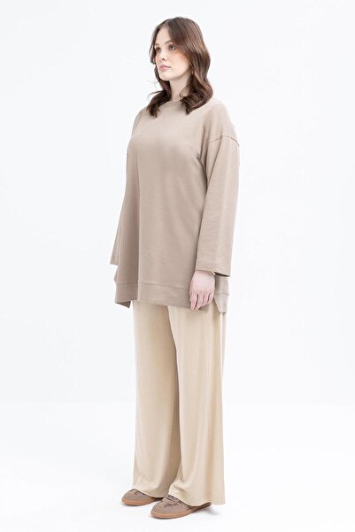 ALLDAY Embroidered Crew Neck Tunic