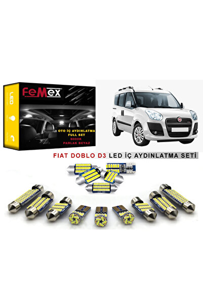 FEMEX Fiat Doblo D3 Araçlar için LED İç Aydınlatma Ampul Seti FEMEX Parlak Beyaz