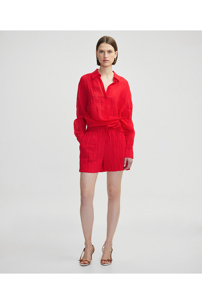 İpekyol Kırışık efektli elastik bel şort