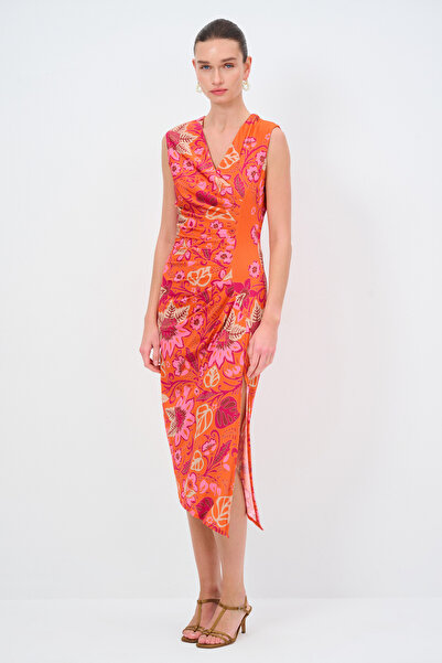 Love My Body Desenli Örme Elbise