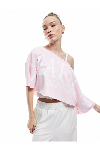 Koton Μπλουζάκι με κοντό μανίκι με τρεις κλωστές