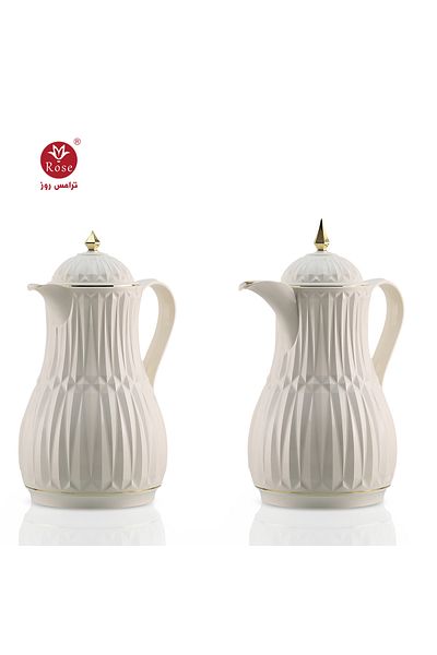 Rose RS-1818 - A distinctive patterned tea and coffee thermos set consisting of two rose thermoses, one with a capacity of one and a half liters of coffee and one and a half liters of tea.