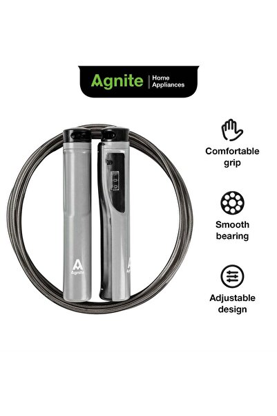 Deli حبل القفز الرقمي Agnite Er031، حبل سرعة قابل للتعديل مع عداد LCD، محامل ناعمة.