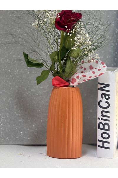 BLANJ Bohemian Scandinavian Style Large Size Vase Striped Scandinavian Vase