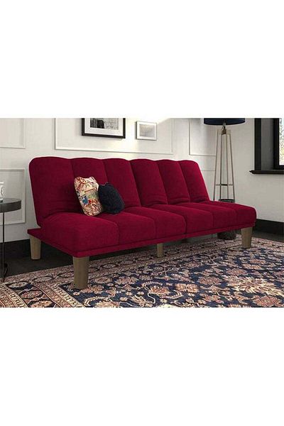 soufa dibaj Soso | 3-Seater Sofa Upholstered In Velvet 180x84x94 cm - Burgundy