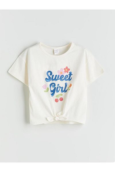 LC Waikiki Crew Neck Printed Girl's T-Shirt (S5)