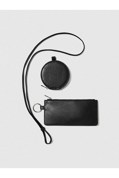 Sisley Faux Leather Wallet+Phone Bag Women's Black Wallet - 323A69Ygwy03D