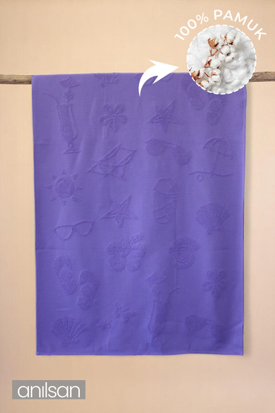 Anılsan Nuvira Beach Towel 100% Cotton 75X150 Purple