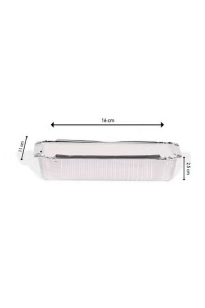 SKP Plastic Aluminum Rectangular Food Containers No. 8389 (8 pcs).