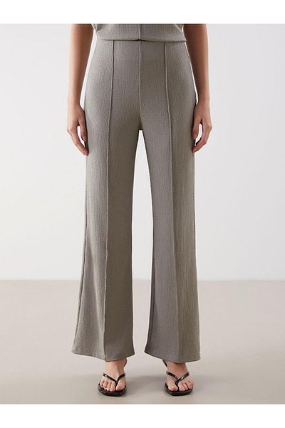 LC Waikiki Lcw Comfort Elastic Waist Textured Women's Trousers (S5)