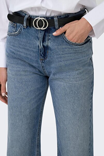 ONLY Onlella Mittlere Taille Gerade Cut Straight-Fit Jeans