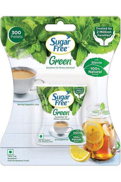 SUGAR FREE D'LITE Sugar Free Green Stevia, 300 Pellets | India’s No.1 Sweetener | 100% Plant-based Natural Sweetener