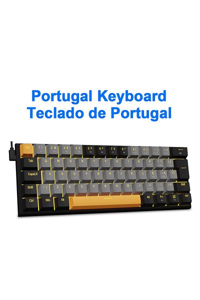 Choice Red axis Z11-GB-PT E-YOOSO Z11 USB Mechanical Gaming Wired Keyboard Red Switch 61 Keys Gamer Russian