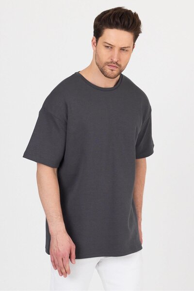 yakamor Ανδρικό μπλουζάκι Doubleface Interlock O oversized