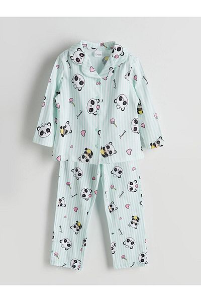 LC Waikiki Printed Combed Cotton Girls' Pajama Set (S5)