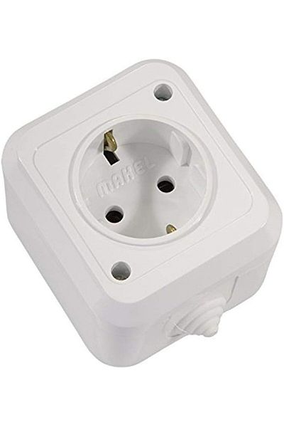 Ledarmy Ip44 Surface Mounted Grounded Receptacle Waterproof for Humid Environment