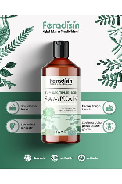 Feradisin 500ml.Gimdes Halal Certified All Hair Types Shampoo
