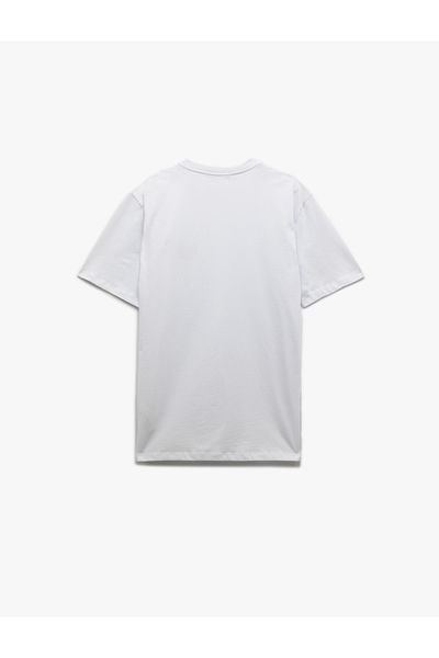 Koton New Season Crew Neck Cotton Regular Fit Embroidered Short Sleeve T-Shirt