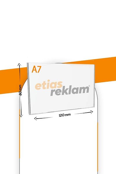 Etias Reklam A7 U Type - 5-Piece Table Top, 2.8 mm Transparent Plexi Foiling Brochure Holder