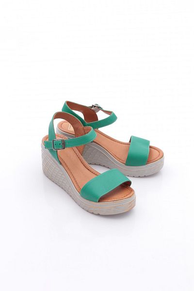 DGN 18001-2108 Women's Single Strap High Wedge Sandals