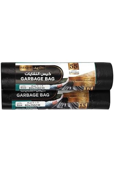 Packwell Trash Bag Garbage Bag Black Strong & Bio-Degradable Heavy Duty Disposable Garbage 30 pcs (1