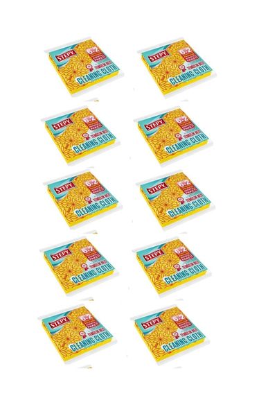 STEPY Advantageous Yellow Cleaning Cloth 8 Pcs * 10 Packs