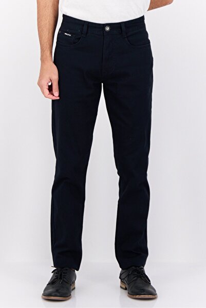 Henleys Men Regular Fit Solid Stretchable Denim Jeans, Dark Navy