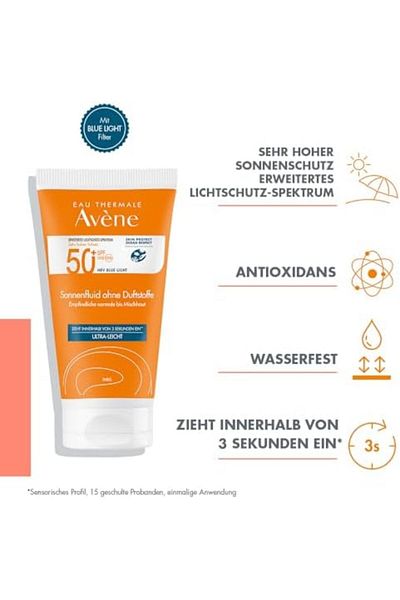 Avene Avene Sun Fluid Spf 50+ Fragrance Free 50 Ml