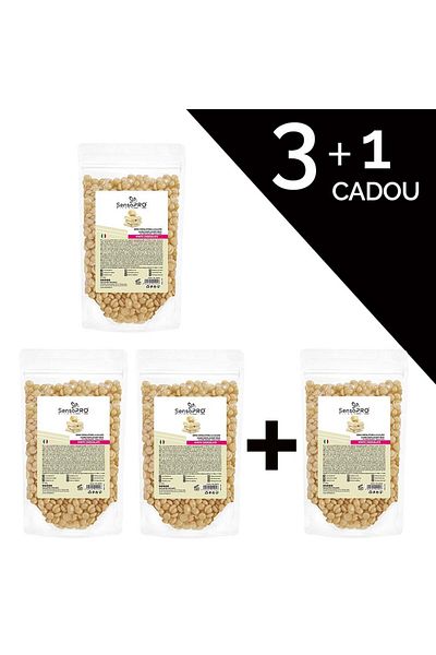 SensoPRO Milano Set 3+1 Free Elastic Depilatory Wax Granules SensoPRO Milano White Chocolate, 100g