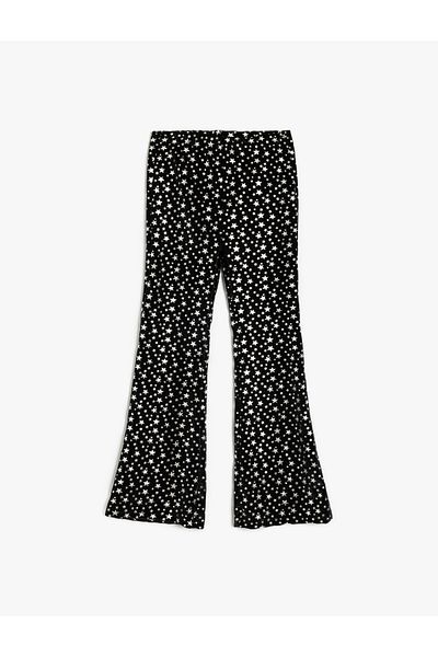 Koton Star Patterned Flared Leg Trousers